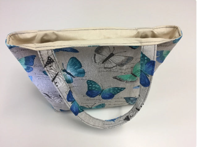 Medium Tote Bag - Blue Butterfly
