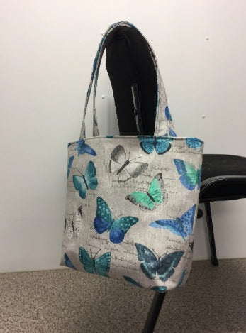 Medium Tote Bag - Blue Butterfly