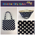Medium Tote Bag - Navy Spot