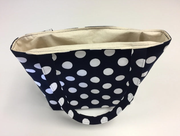 Medium Tote Bag - Navy Spot