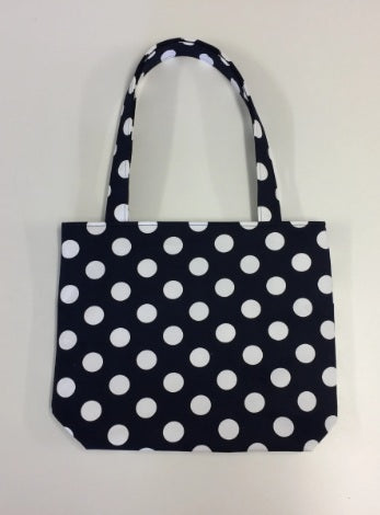 Medium Tote Bag - Navy Spot