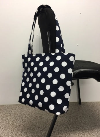 Medium Tote Bag - Navy Spot