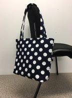 Medium Tote Bag - Navy Spot