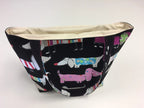 Medium Tote Bag - Dogs Black