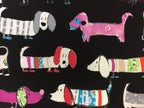 Medium Tote Bag - Dogs Black