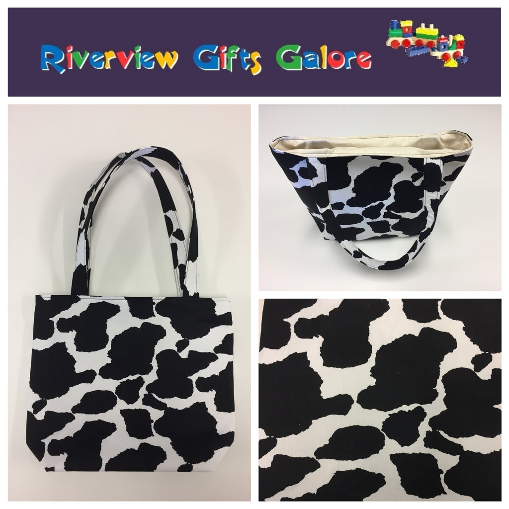 Medium Tote Bag - Cow Print