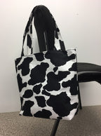 Medium Tote Bag - Cow Print