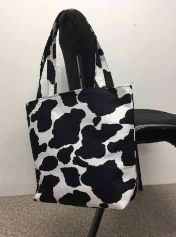 Medium Tote Bag - Cow Print