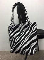 Medium Tote Bag - Zebra Print