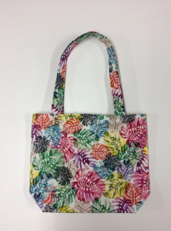 Medium Tote Bag - Multi-Coloured Leaves