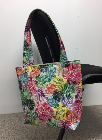 Medium Tote Bag - Multi-Coloured Leaves