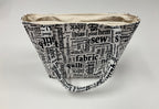 Medium Tote Bag - Sewing Words on White