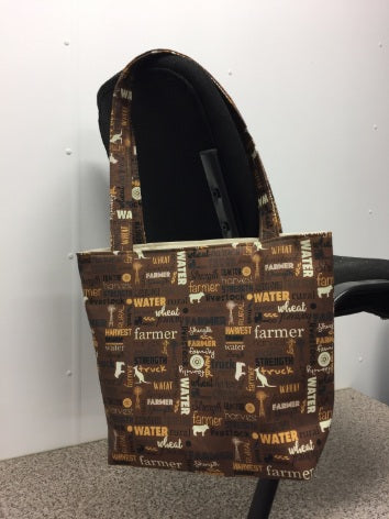 Medium Tote Bag - Farmers Fighting Spirit - Words