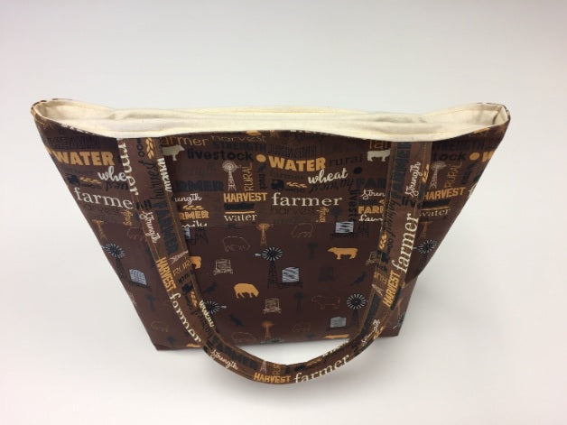 Medium Tote Bag - Farmers Fighting Spirit - Words & Animals