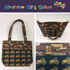 Medium Tote Bag - Farmers Fighting Spirit - Words & Tractors