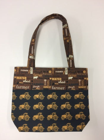 Medium Tote Bag - Farmers Fighting Spirit - Words & Tractors