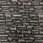 Medium Tote Bag - Farm Sweet Farm - Charcoal