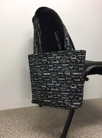 Medium Tote Bag - Farm Sweet Farm - Charcoal
