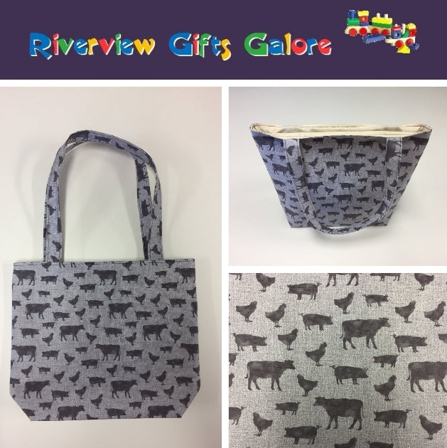 Medium Tote Bag - Farm Sweet Farm - Animals