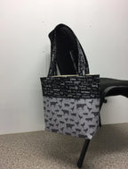 Medium Tote Bag - Farm Sweet Farm - Charcoal and Animals