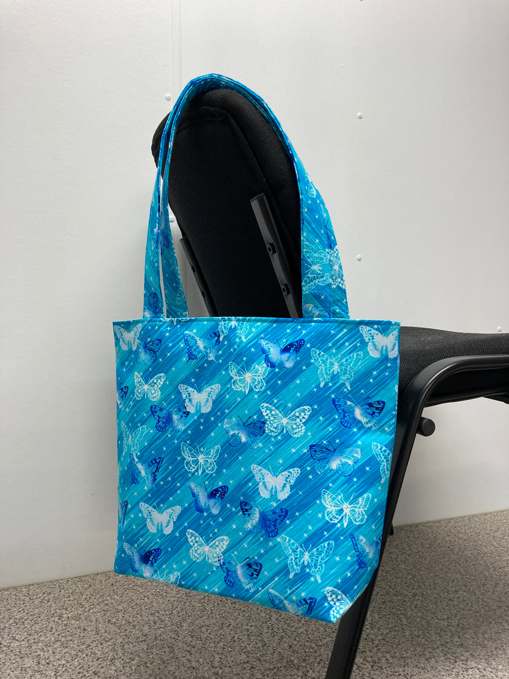 Medium Tote Bag - Blue Butterflies