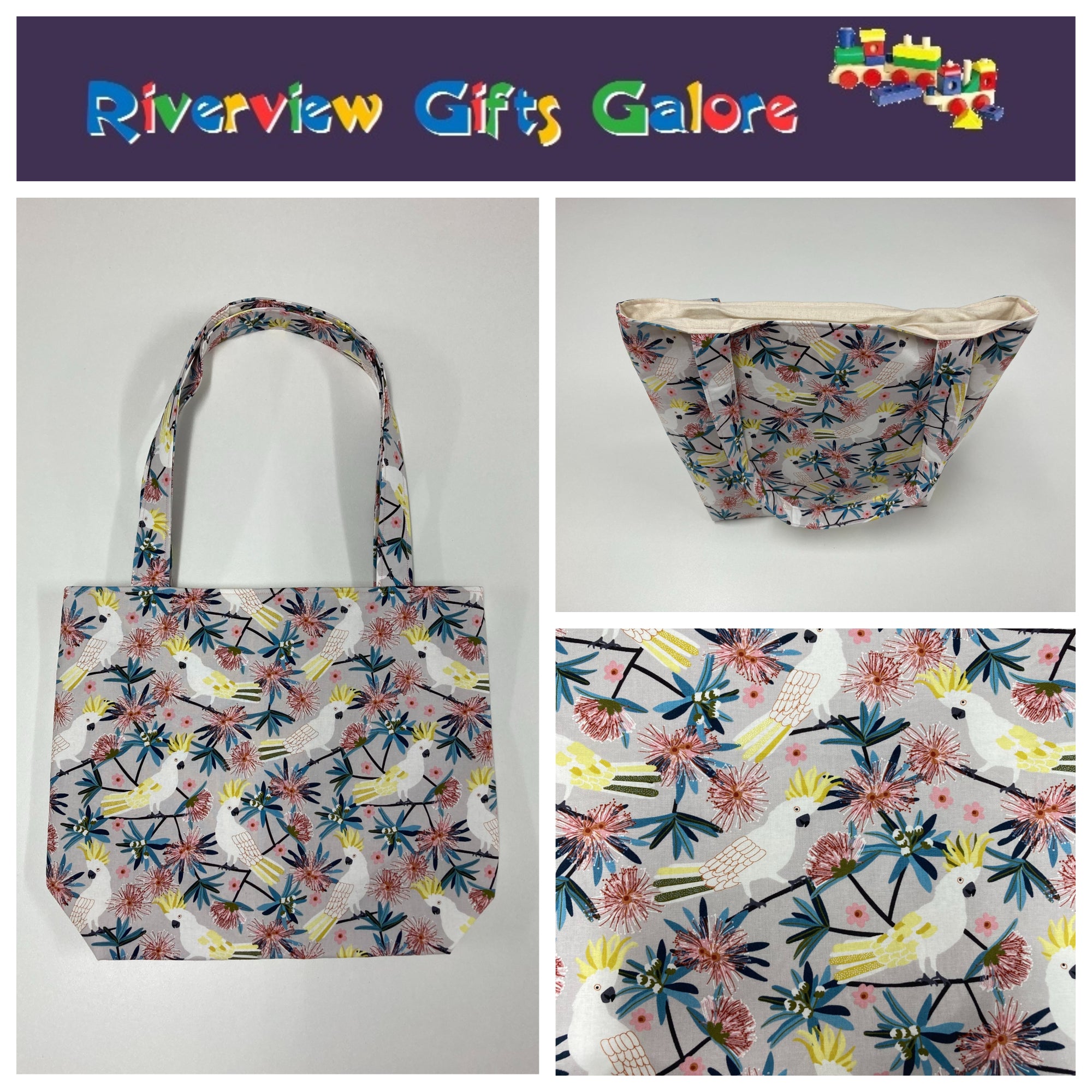 Medium Tote Bag - White Cockatoo