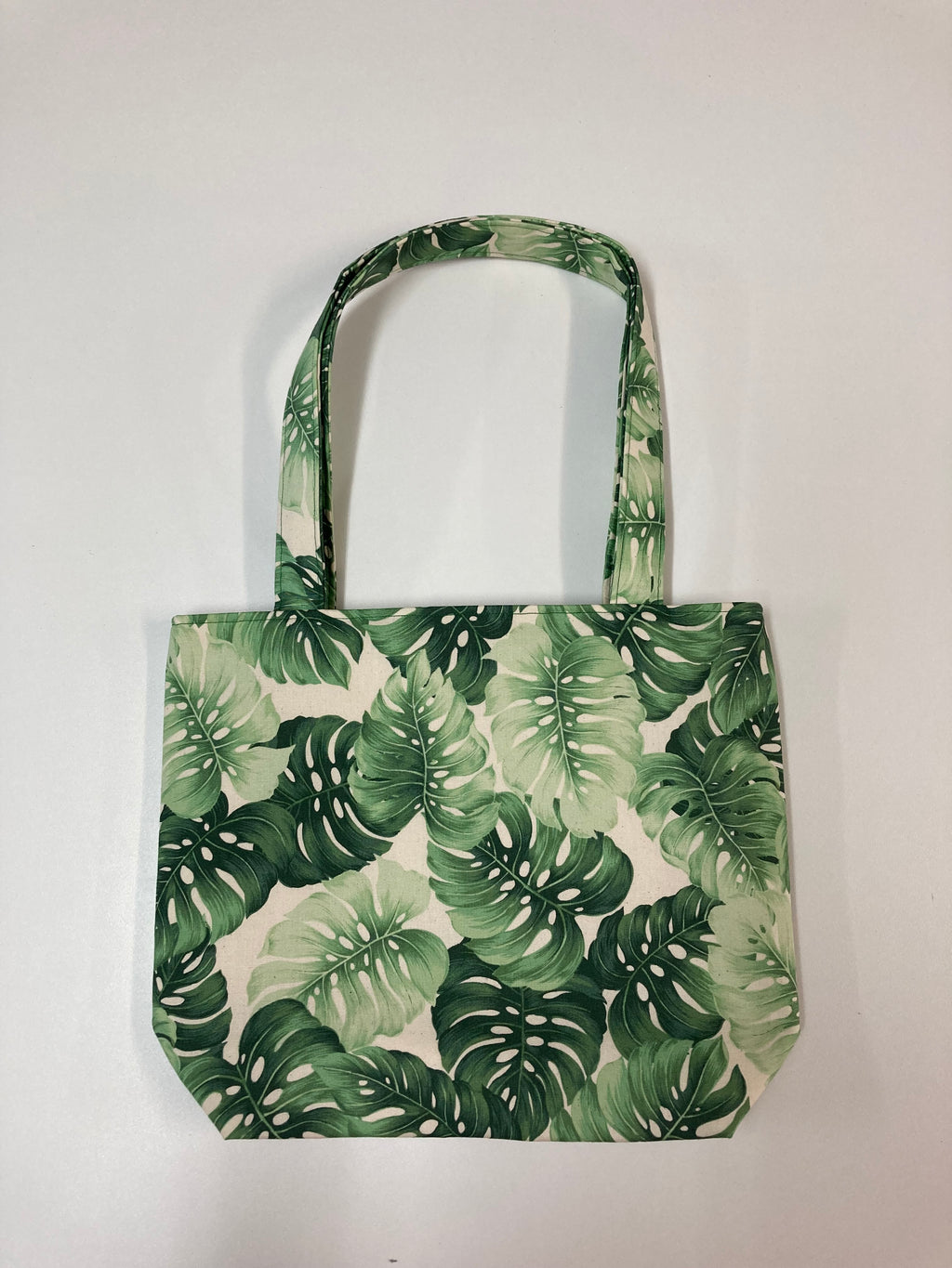 Medium Tote Bag - Leaves on Cream