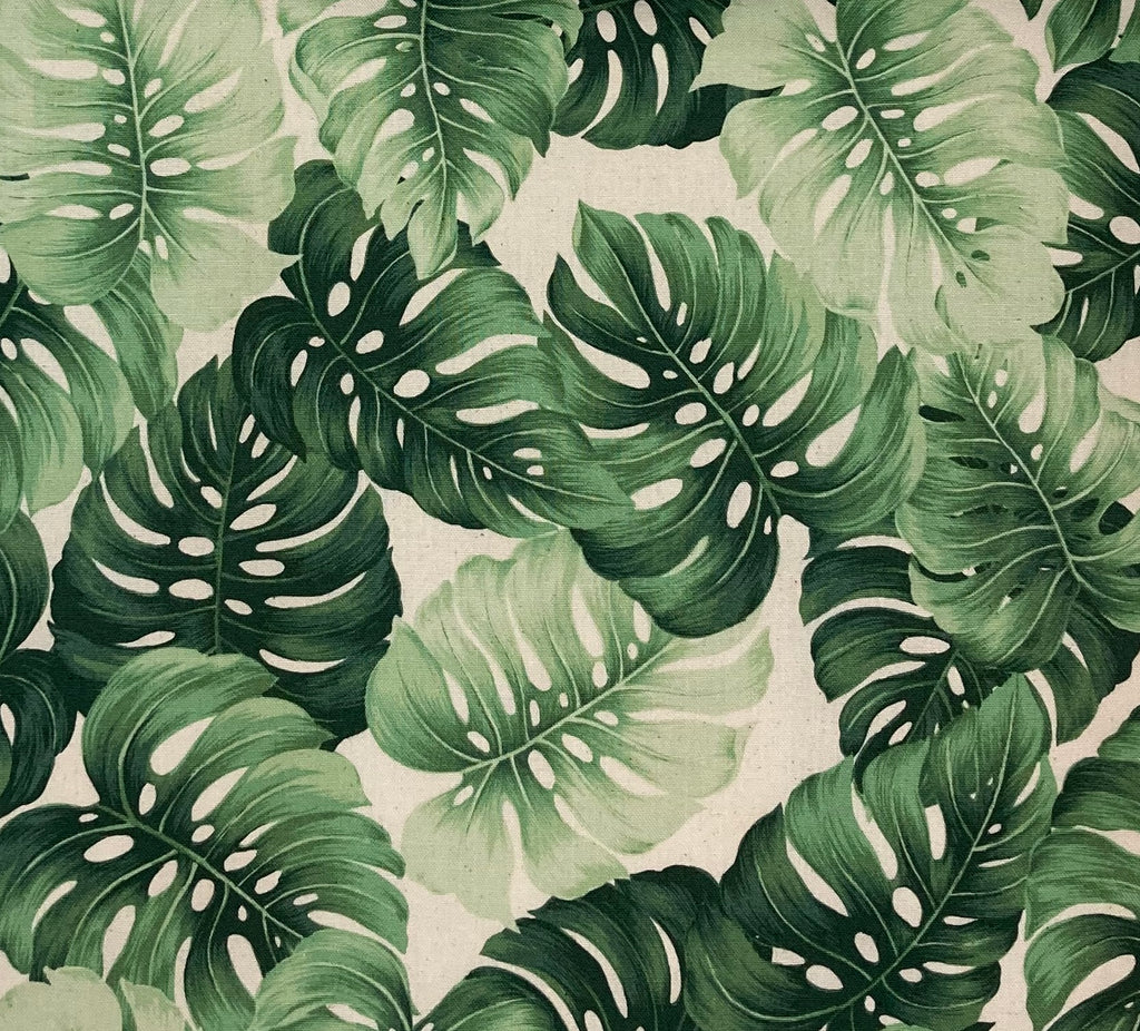 Medium Tote Bag - Leaves on Cream