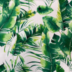 Medium Tote Bag - Tropical Leaves on White