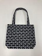 Medium Tote Bag - Black Cats on Dark Grey