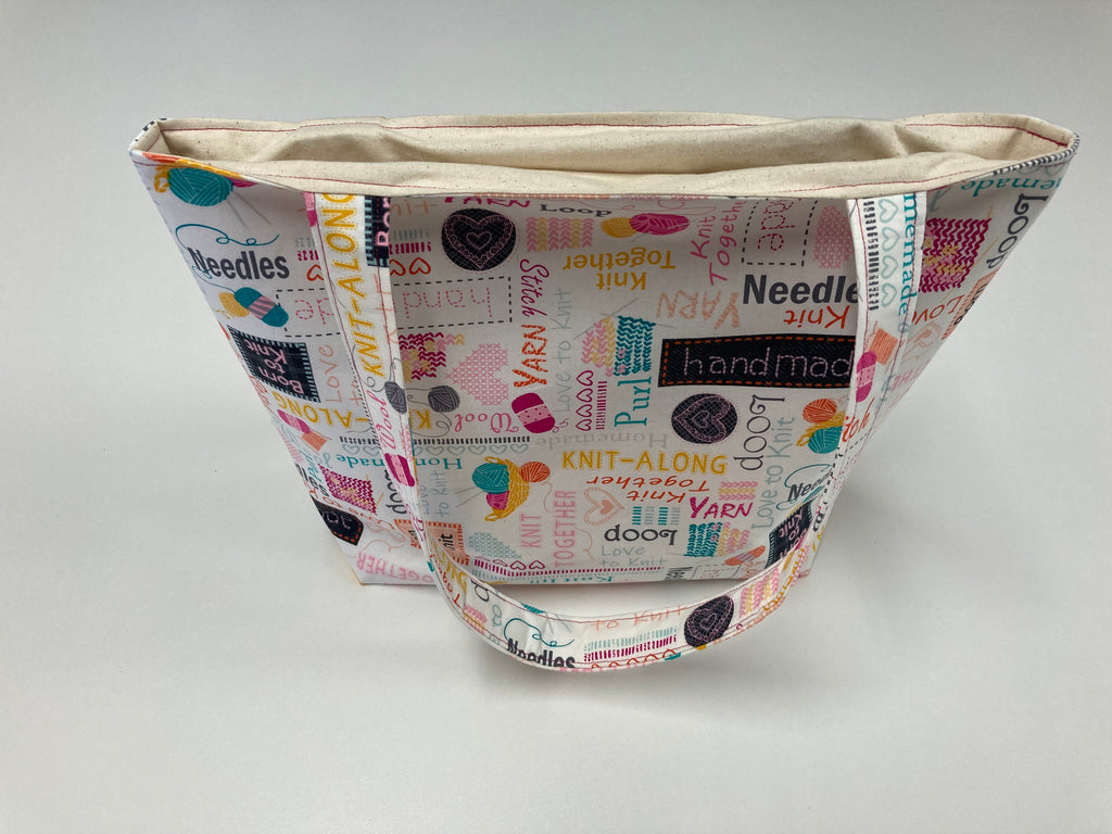 Medium Tote Bag - Words to Knit By