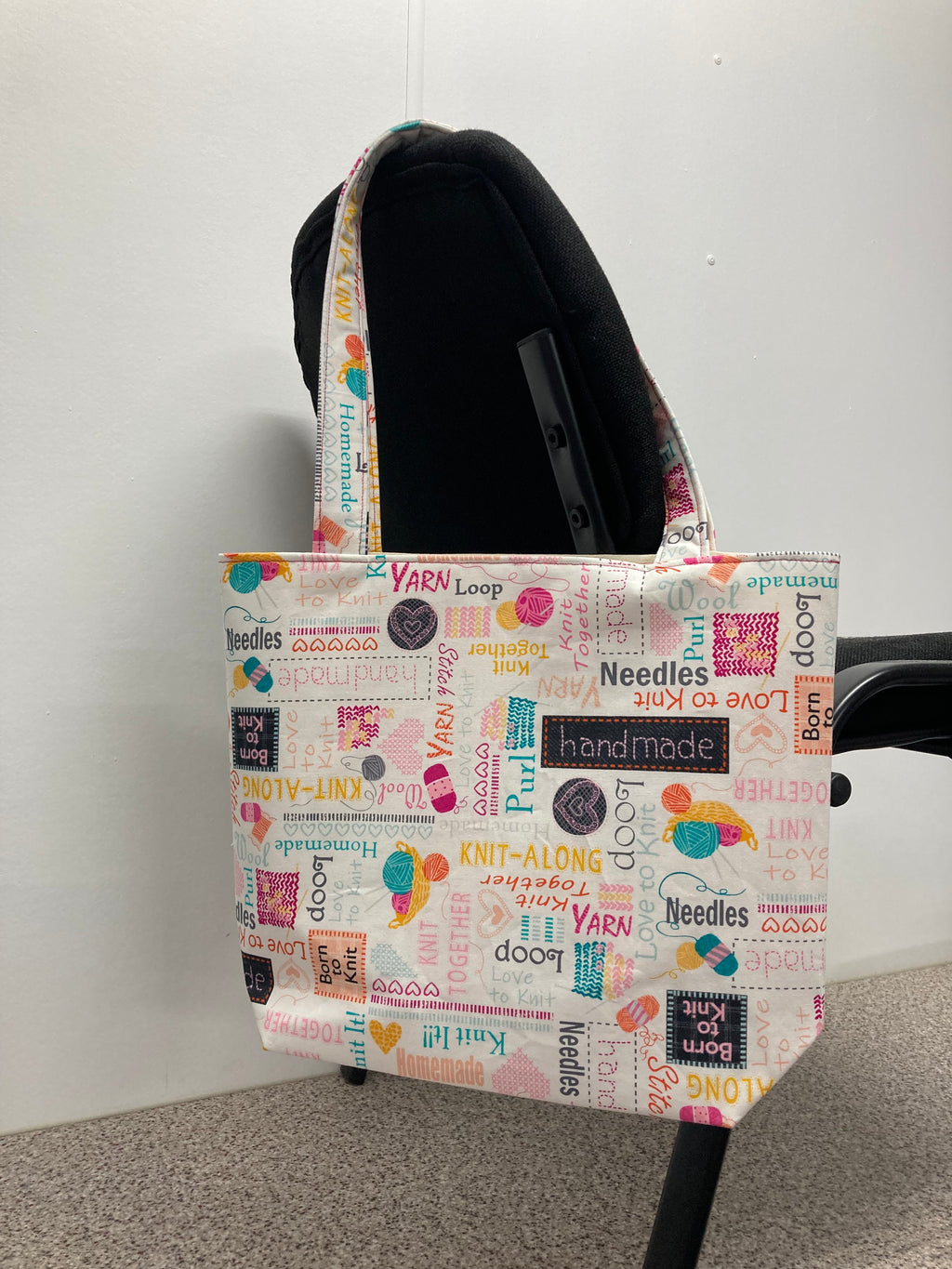 Medium Tote Bag - Words to Knit By