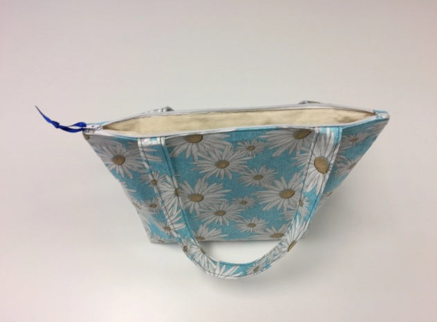 Medium Tote Bag with Zip - Daisy Blue