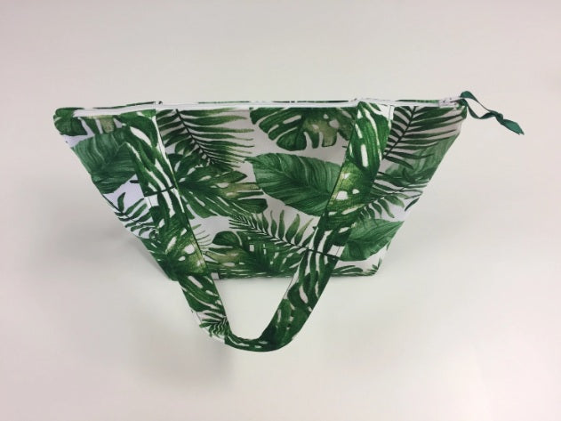 Medium Tote Bag with Zip - Forest Leaf