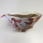 Medium Tote Bag with Zip - Orange Butterfly