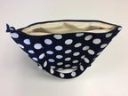 Medium Tote Bag with Zip - Navy Spot