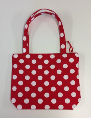 Medium Tote Bag with Zip - Red Spot