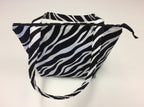 Medium Tote Bag with Zip - Zebra Print