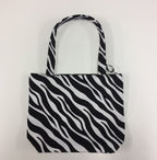 Medium Tote Bag with Zip - Zebra Print