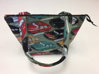 Medium Tote Bag with Zip - Vintage Cars