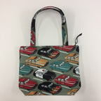 Medium Tote Bag with Zip - Vintage Cars