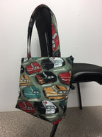 Medium Tote Bag with Zip - Vintage Cars