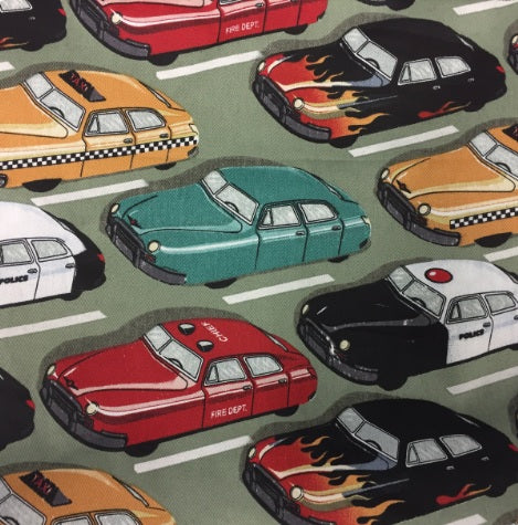 Medium Tote Bag with Zip - Vintage Cars