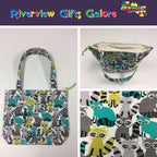Medium Tote Bag with Zip - Ricky Racoon
