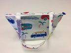 Medium Tote Bag with Zip - Caravans
