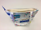 Medium Tote Bag with Zip - Caravans