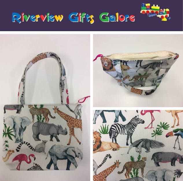 Medium Tote Bag with Zip - Safari