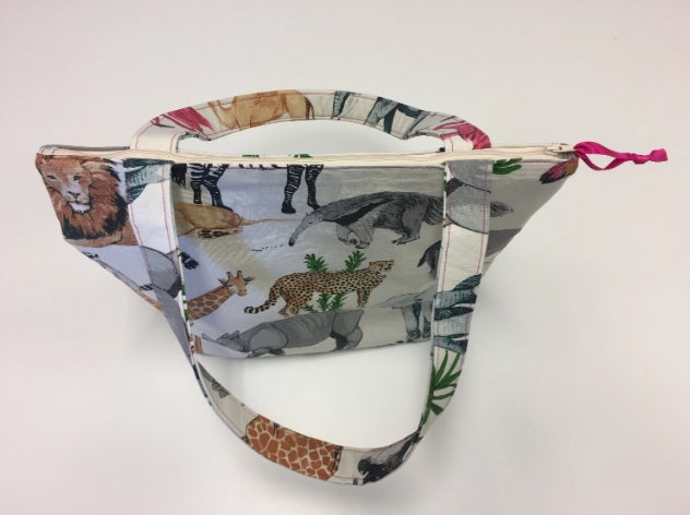 Medium Tote Bag with Zip - Safari