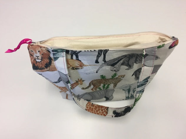 Medium Tote Bag with Zip - Safari