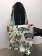 Medium Tote Bag with Zip - Safari